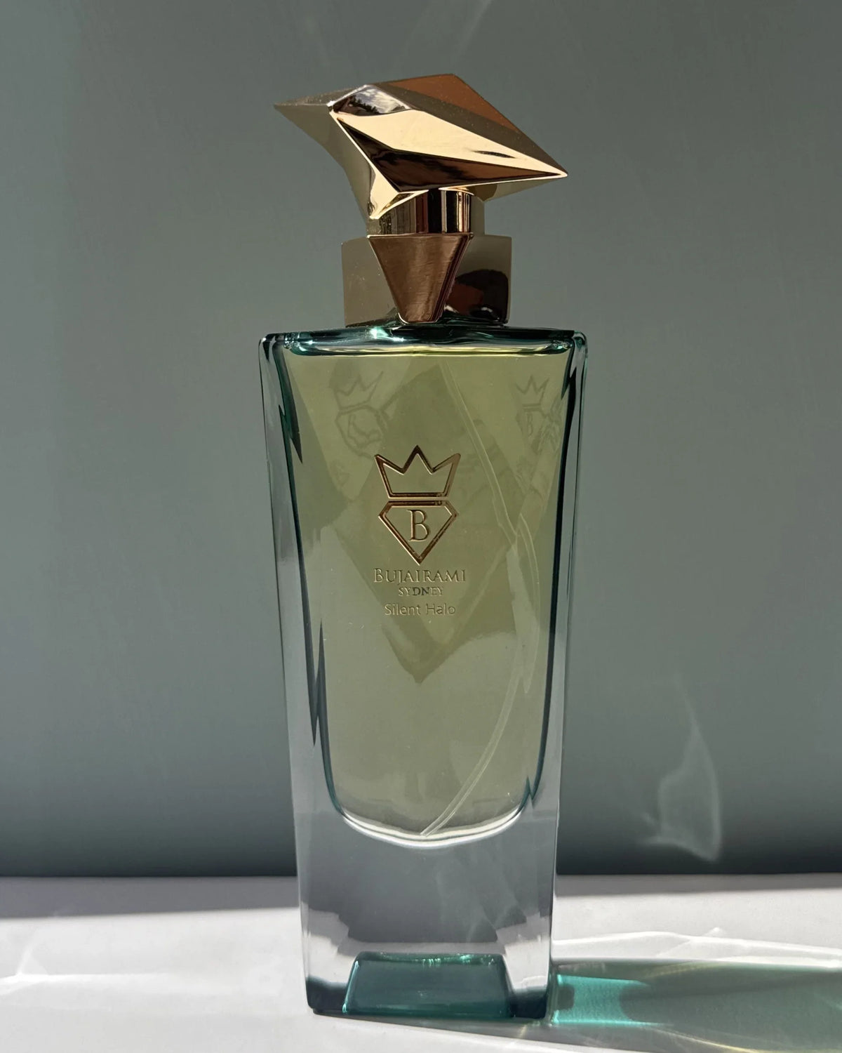 Bujairami Silent Halo fragrance decant bottle