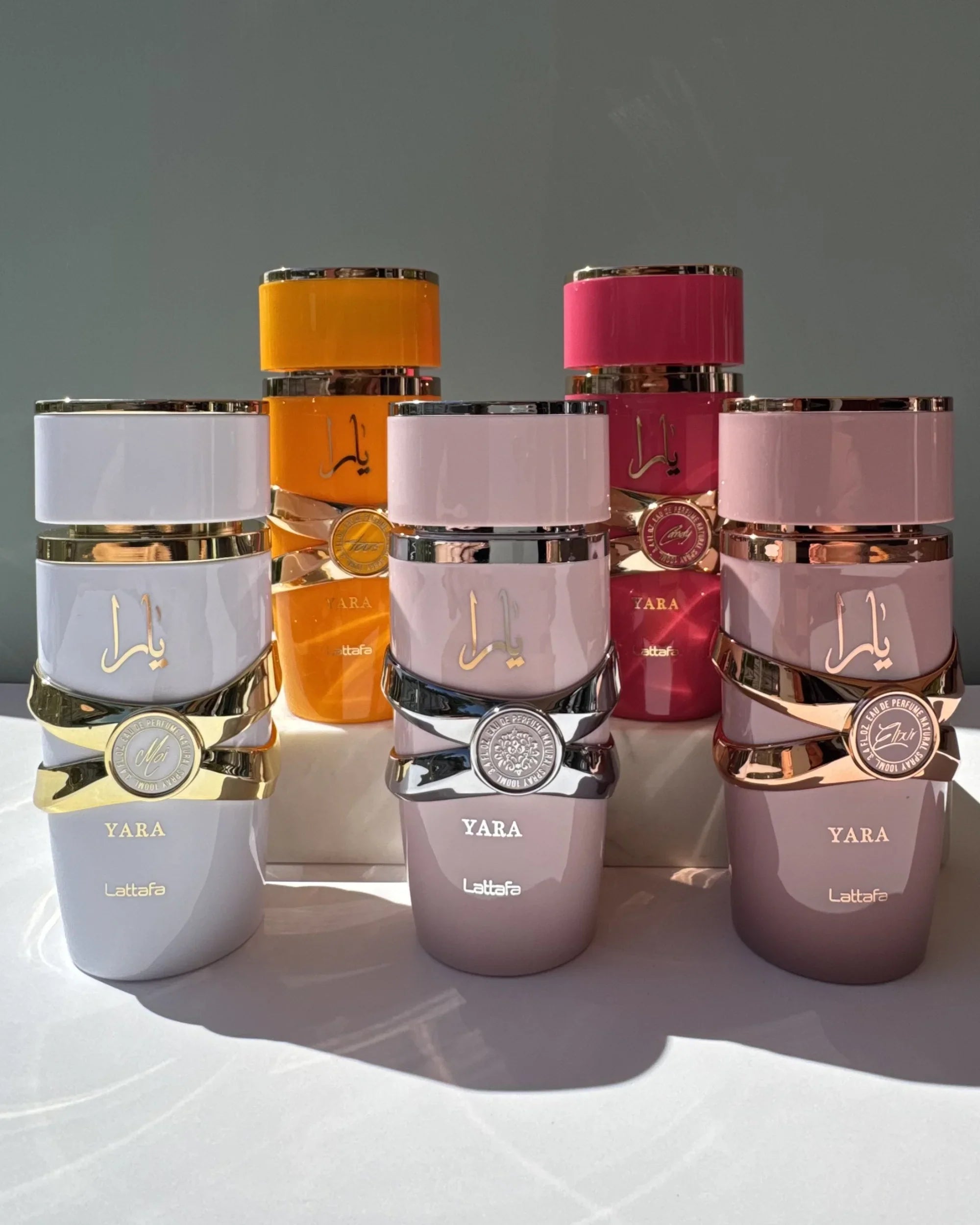 Lattafa Yara Discovery Kit with five 5ml fragrance decants